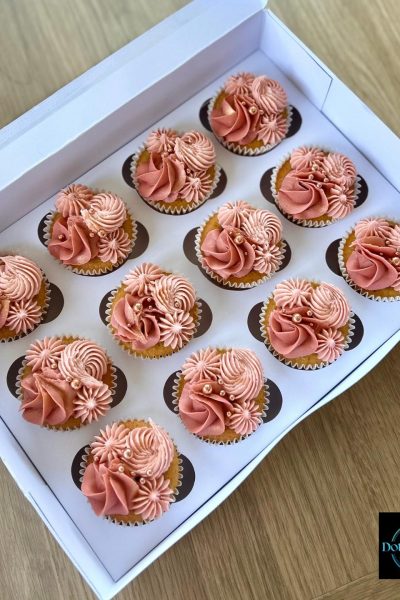 Rose gold cupcakes